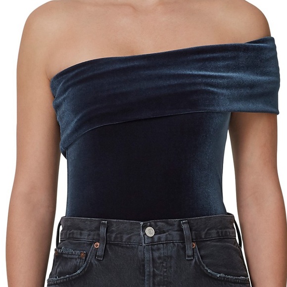 Agolde bree velvet bodysuit